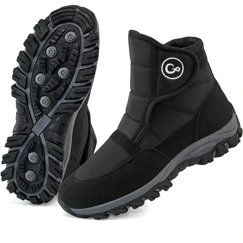 Women Winter Hiking Boots: Waterproof Fur Lined Anti Slip Outdoor Boots